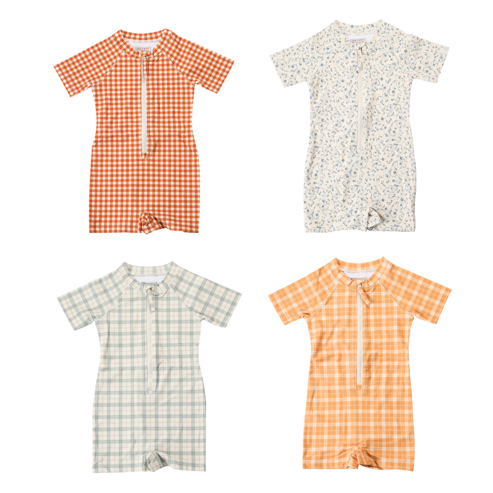 Short Sleeve Rashguard Swimsuit | Lille Cottage Club