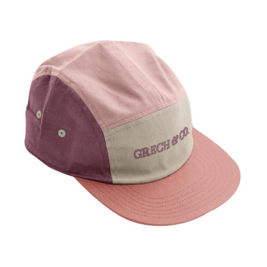 GRECH & CO. 5 Panel Hat | Anti UV GOTS Hats Blush Bloom, Mauve Rose