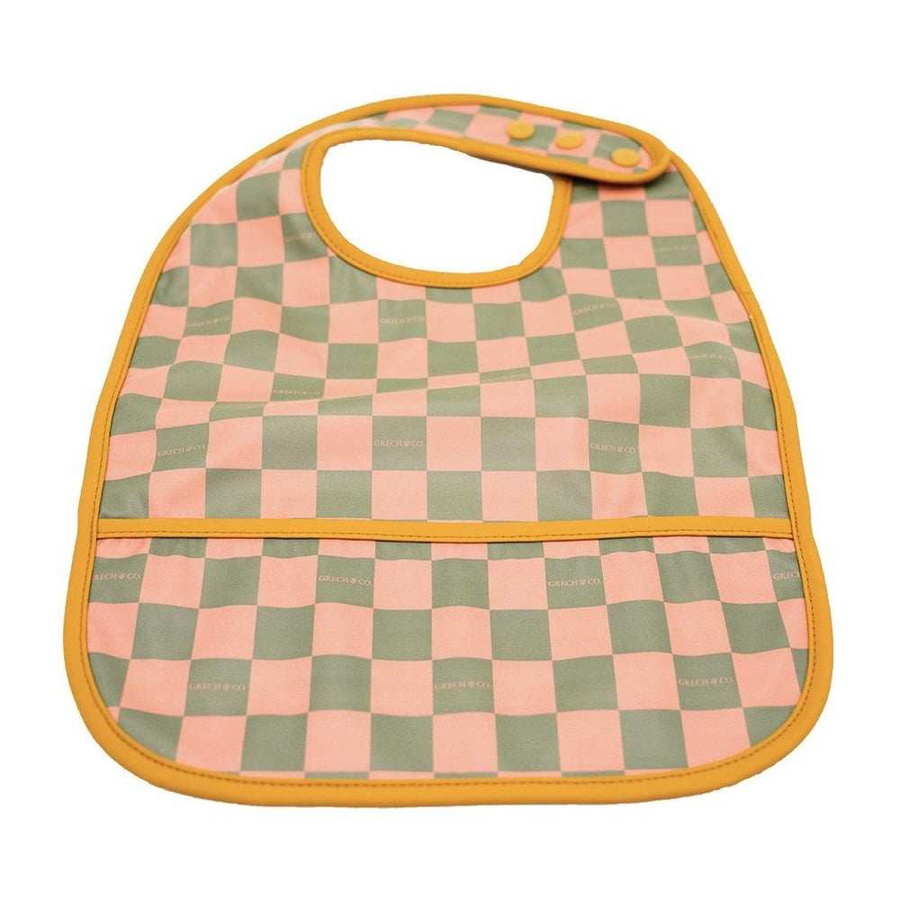 GRECH & CO. Basic Bib Bib Checks Sunset + Orchard