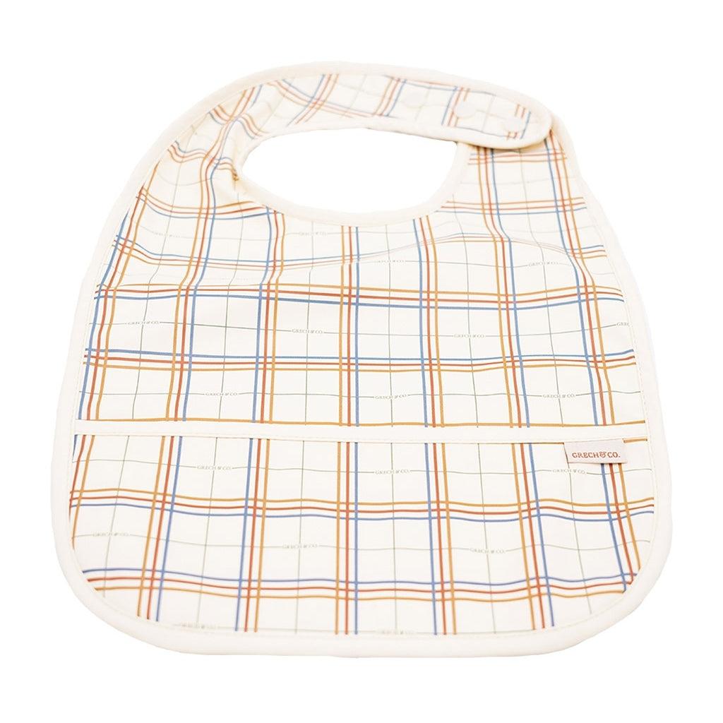 GRECH & CO. Basic Bib Bib Plaid Pattern