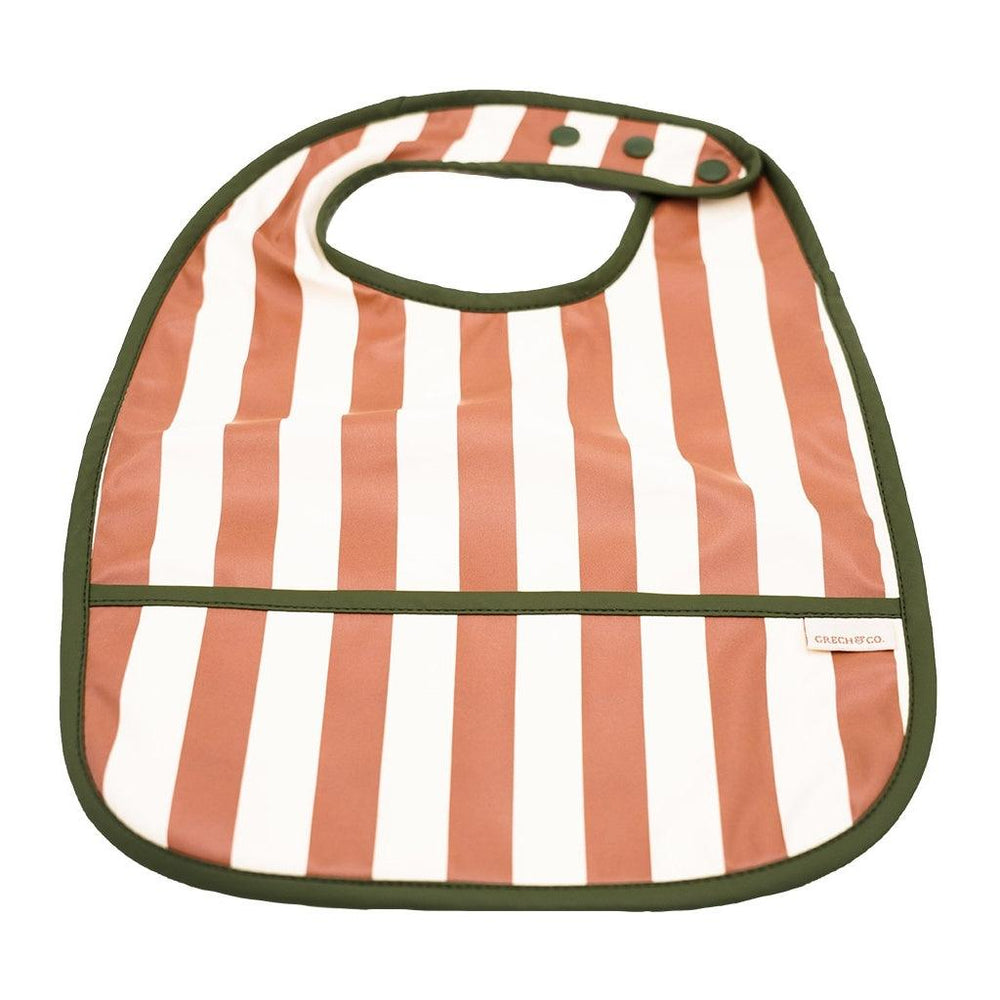 GRECH & CO. Basic Bib Bib Stripes Atlas + Tierra