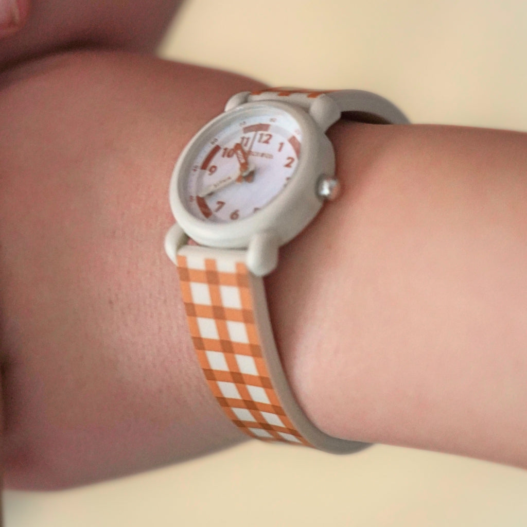 Classic Watches | Silicone + Stainless Steel | Sienna Gingham