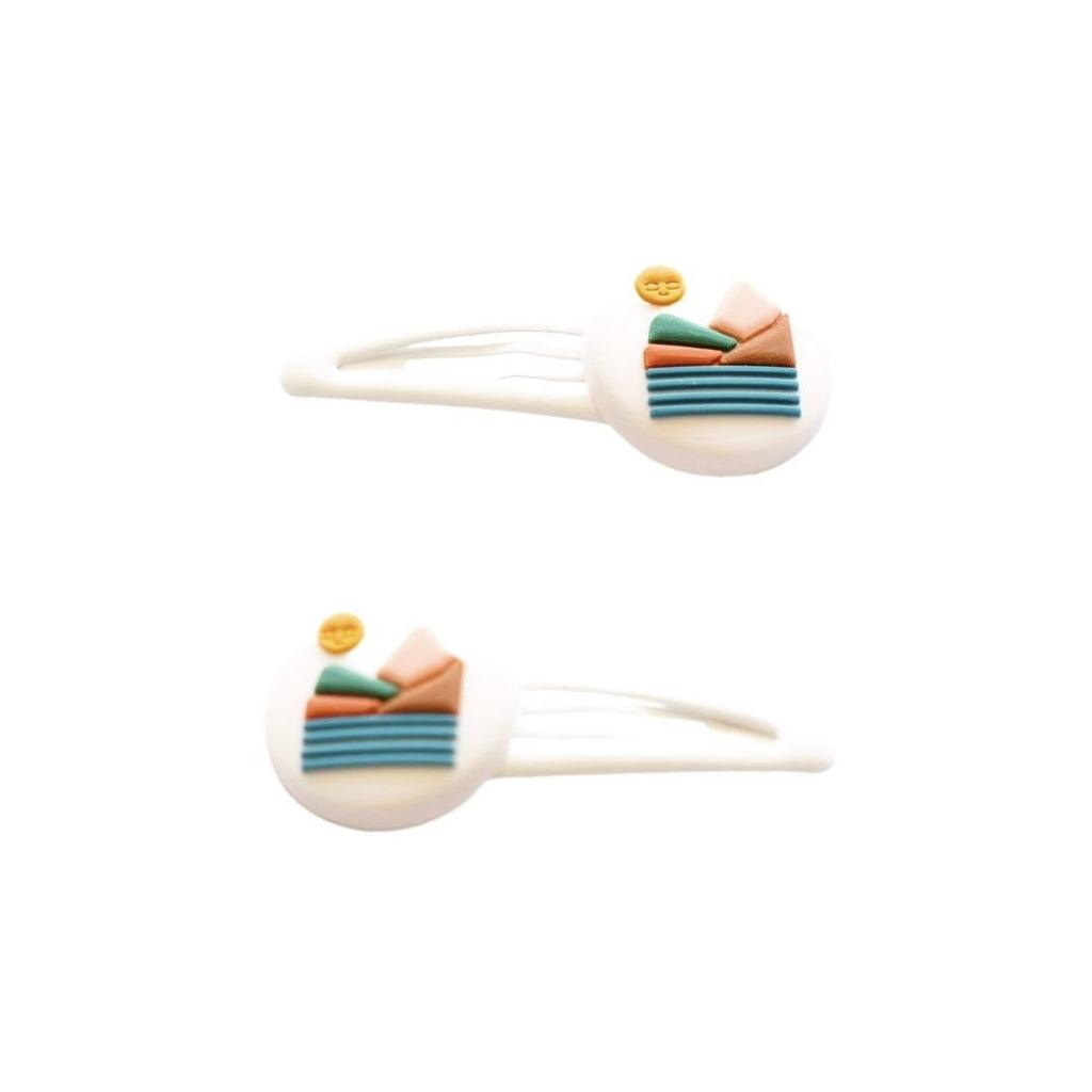 GRECH & CO. Minimalist Snap Clips Set of 2 Hair clips Landscape