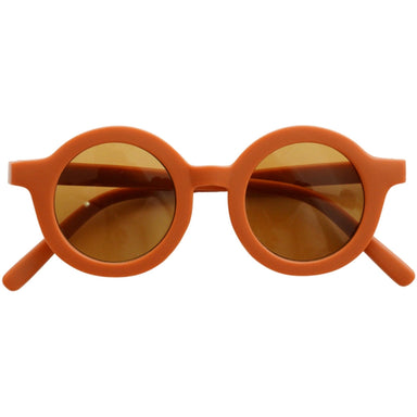 GRECH & CO. Original Round Sustainable Sunglasses Sunglasses Rust