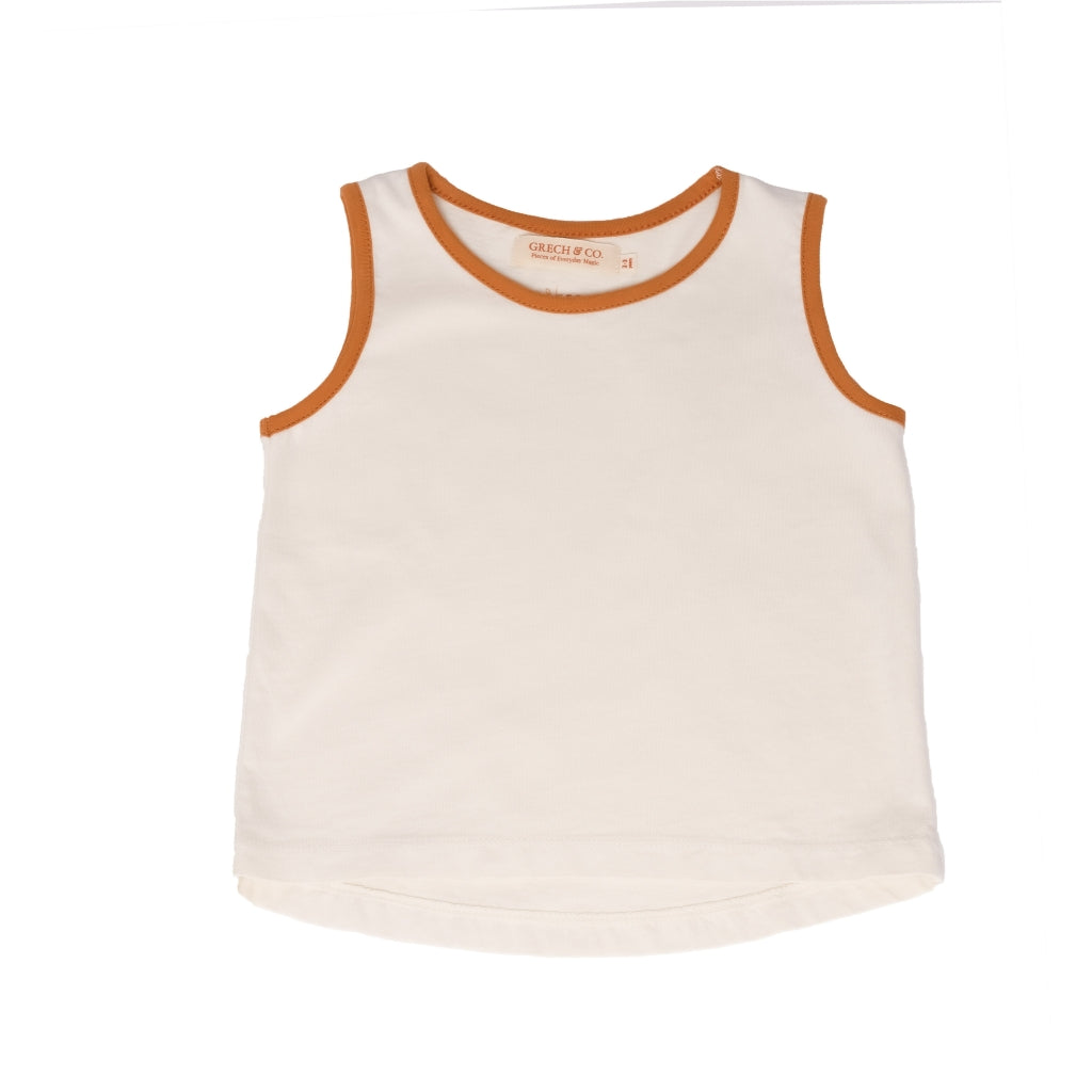 GRECH & CO. Oversized Tank Top | GOTS Clothing Creamy White,Sienna