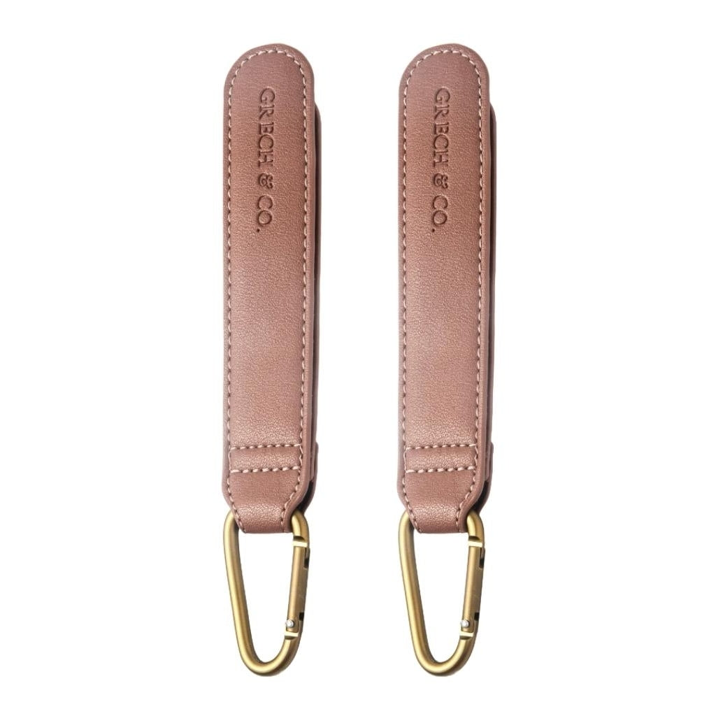 GRECH & CO. PU Stroller Strap set of 2 Baby Essentials Heather Rose