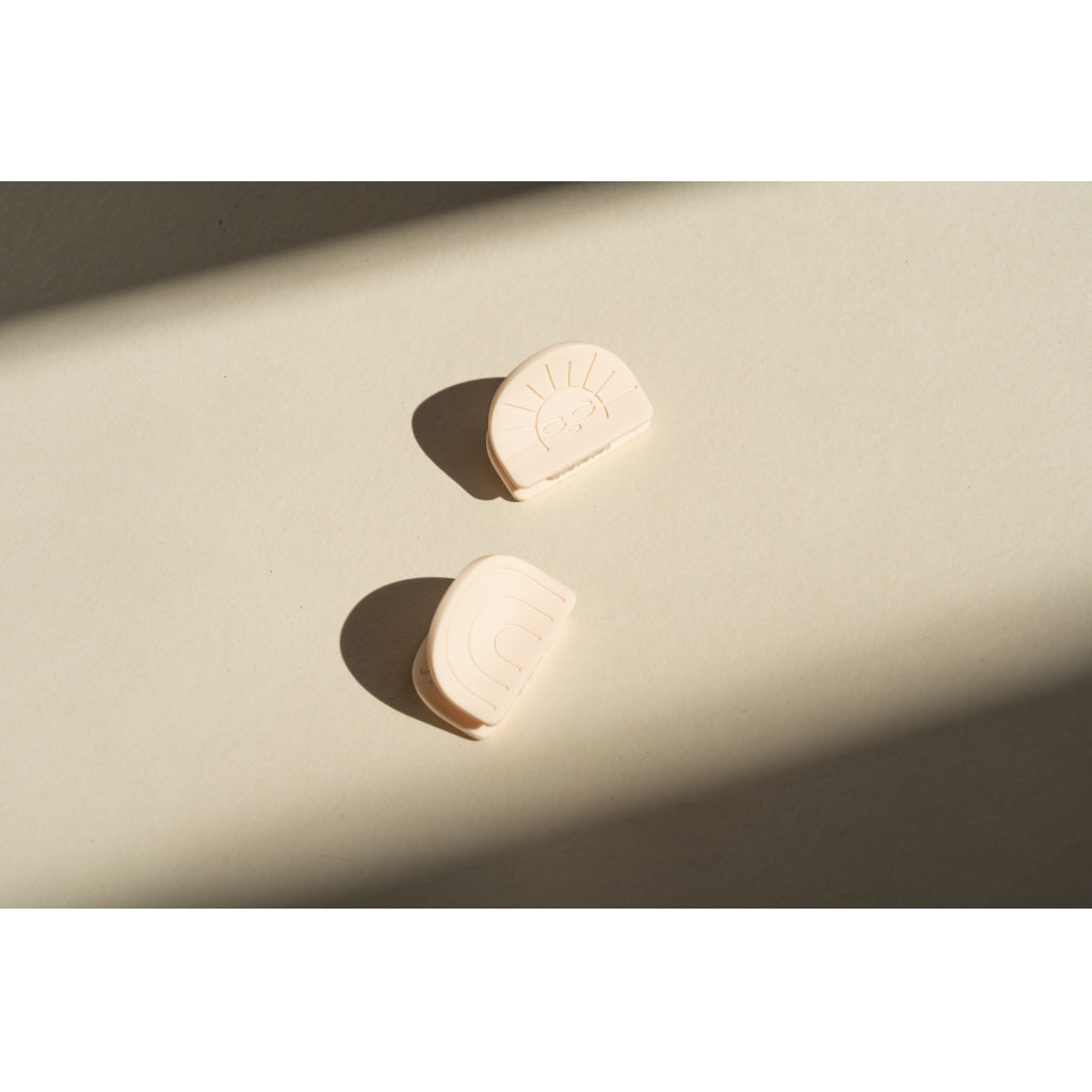 GRECH & CO. Rainbow + Sun | Hair Claw Set of 2 Hair clips Creamy White