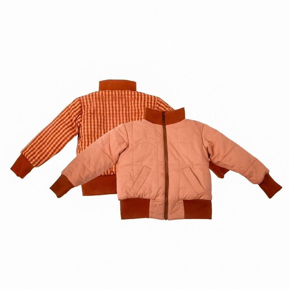 GRECH & CO. Reversible Bomber Jacket Clothing Sunset + Sunset Gingham