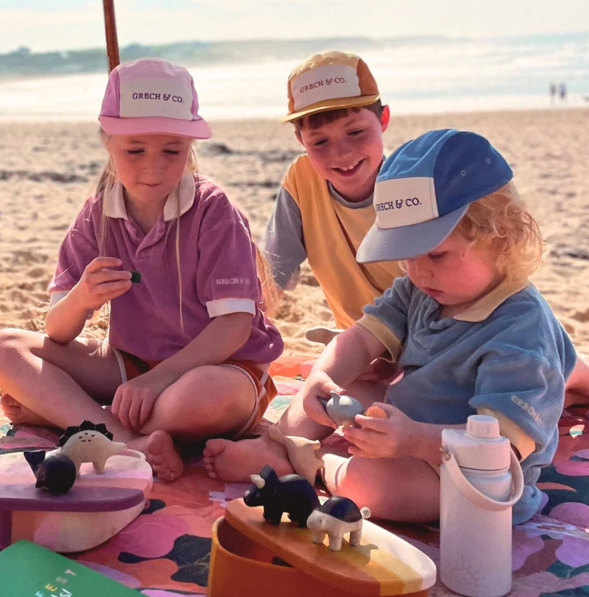 5 Panel Hat | Anti UV - Mellow Yellow + Sienna