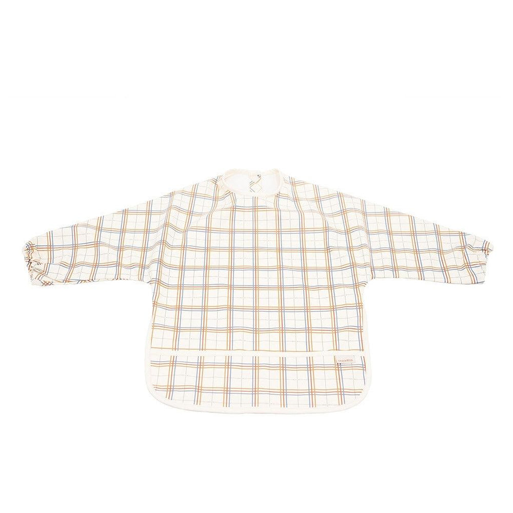 GRECH & CO. Smock Bib Bib Plaid Pattern