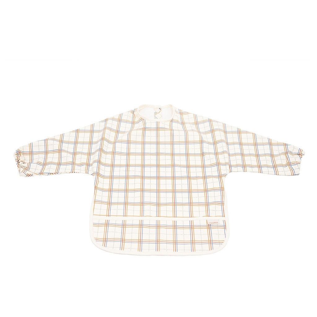 GRECH & CO. Smock Bib Bib Plaid Pattern