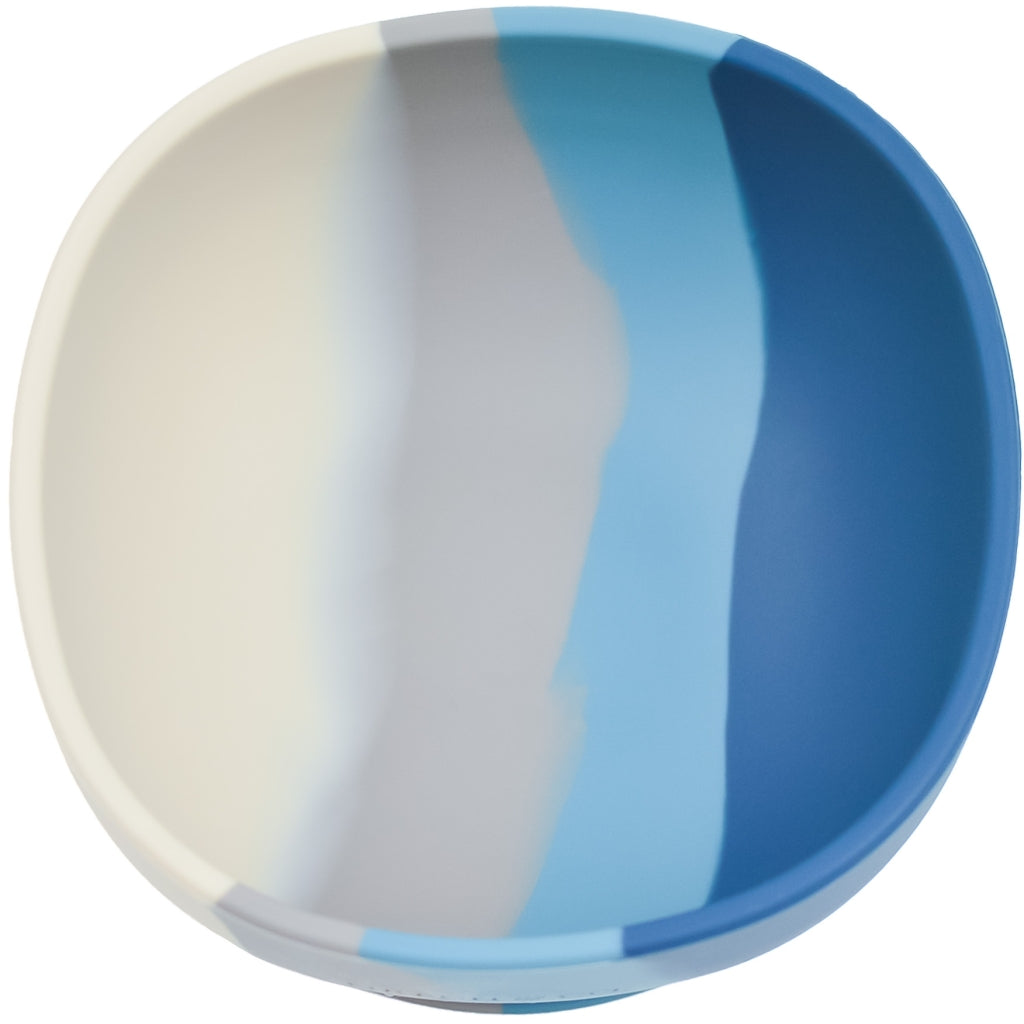 GRECH & CO. Suction Silicone Bowl | Color Splash Collection Tableware Desert Teal Ombre