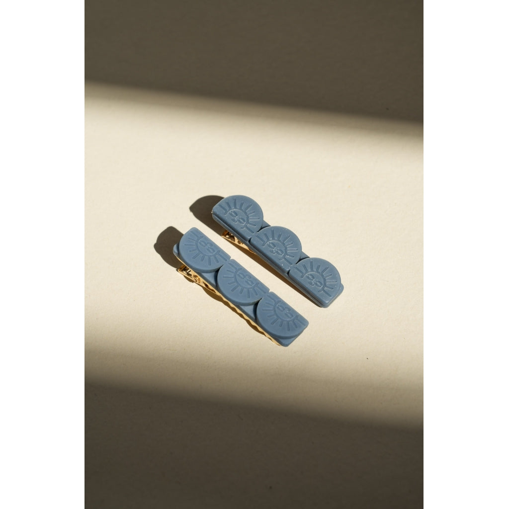 GRECH & CO. Tri Sun Bar | Hair Clips Set of 2 Hair clips Sky Blue