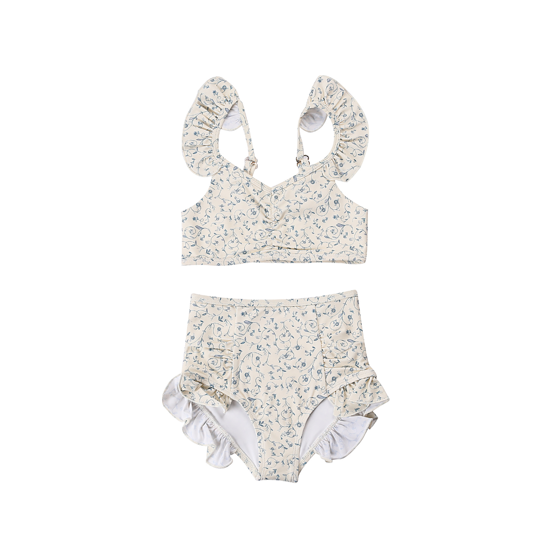 Ruffle 2 Piece Bikini | UPF + Recycled - Scandi Floral