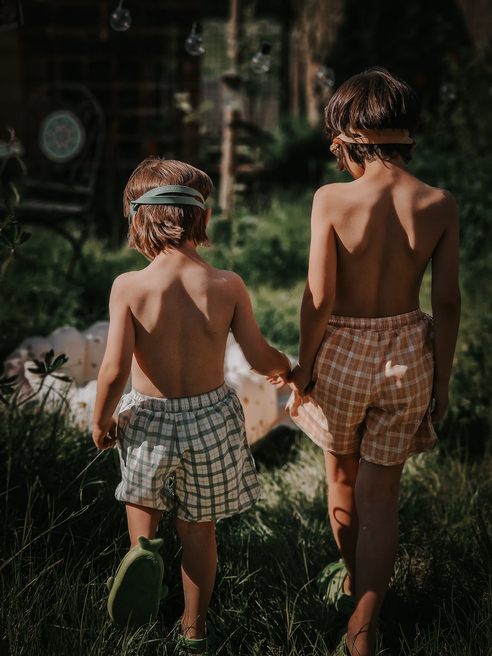 Swim Trunks | UPF + Recycled - Buckwheat Plaid