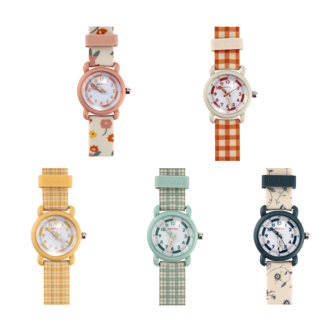 Classic Watches | Silicone + Stainless Steel | Sienna Gingham