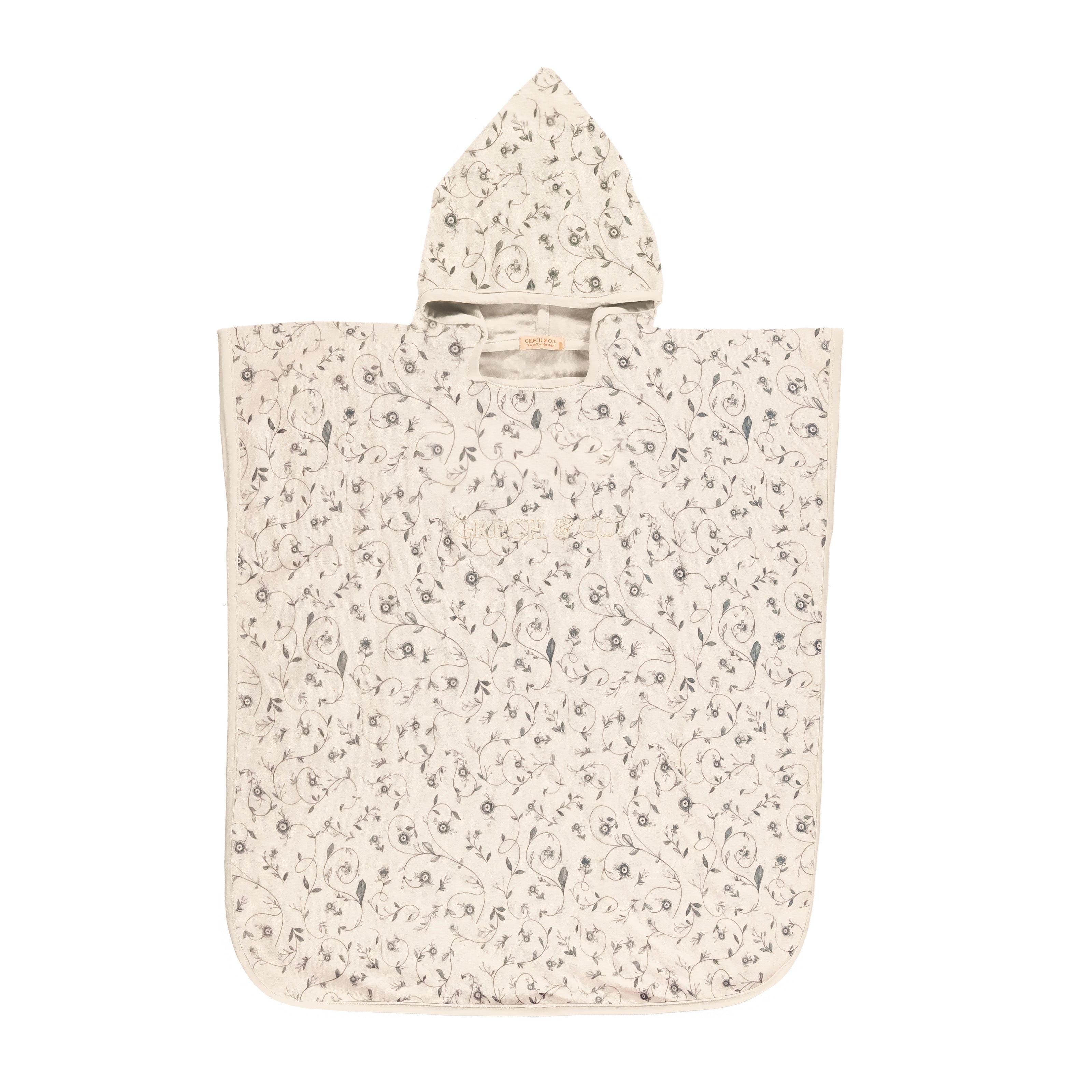 Bathing  Towel Poncho | Organic Cotton - Scandi Floral