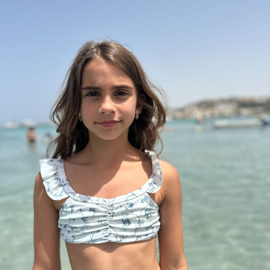Ruffle 2 Piece Bikini | UPF + Recycled - Scandi Floral