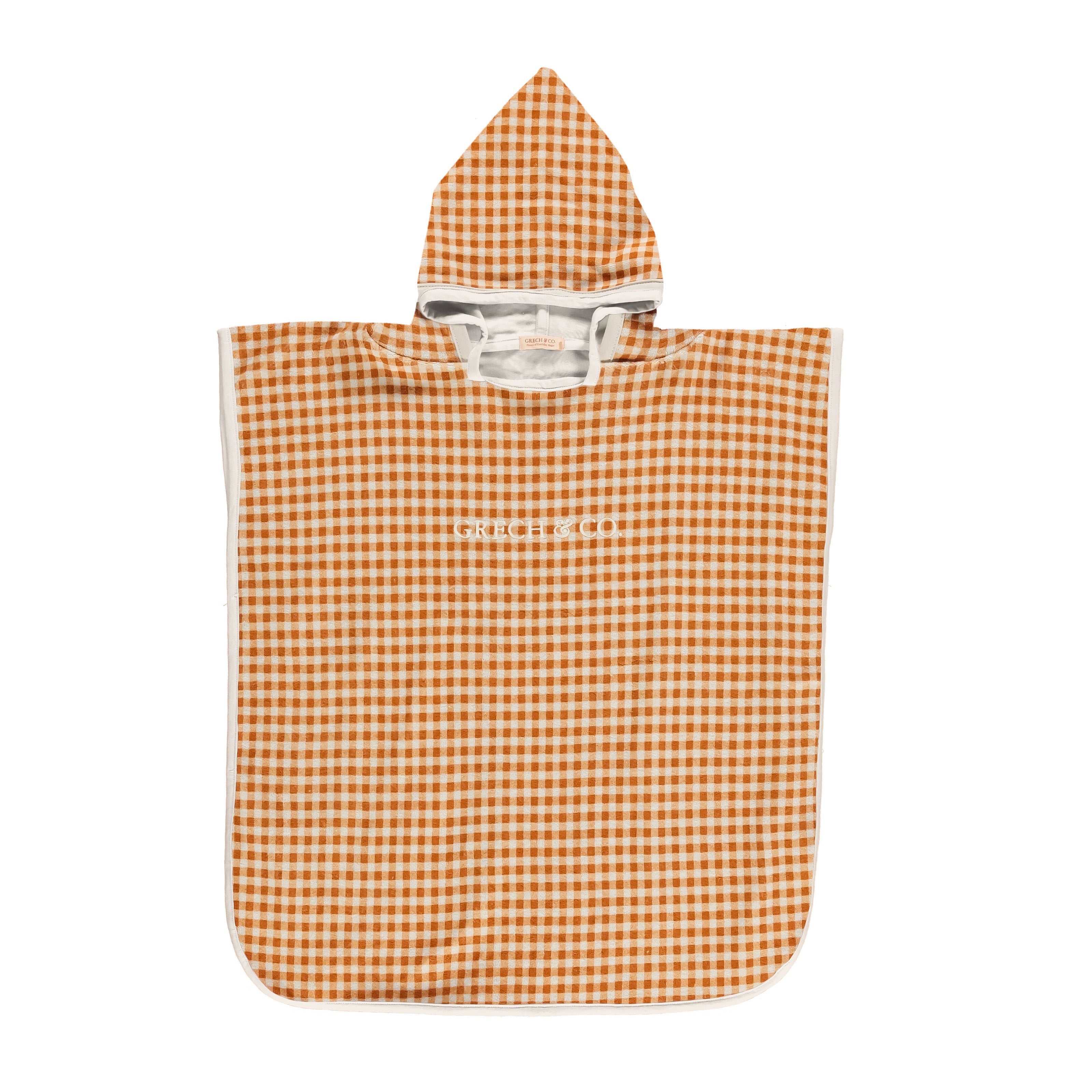 Bathing  Towel Poncho | Organic Cotton - Sienna Gingham