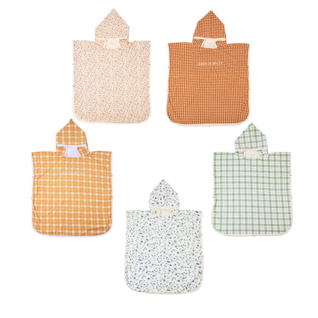 Bathing  Towel Poncho | Organic Cotton - Sienna Gingham