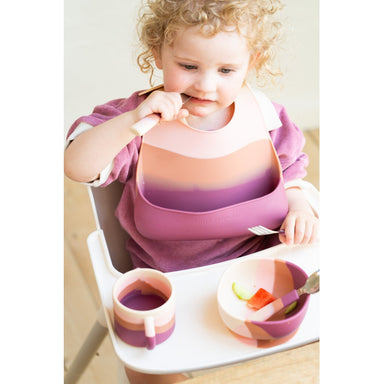 GRECH & CO. 3 Piece Cutlery Set | Color Splash Collection Tableware Mauve Rose Ombre