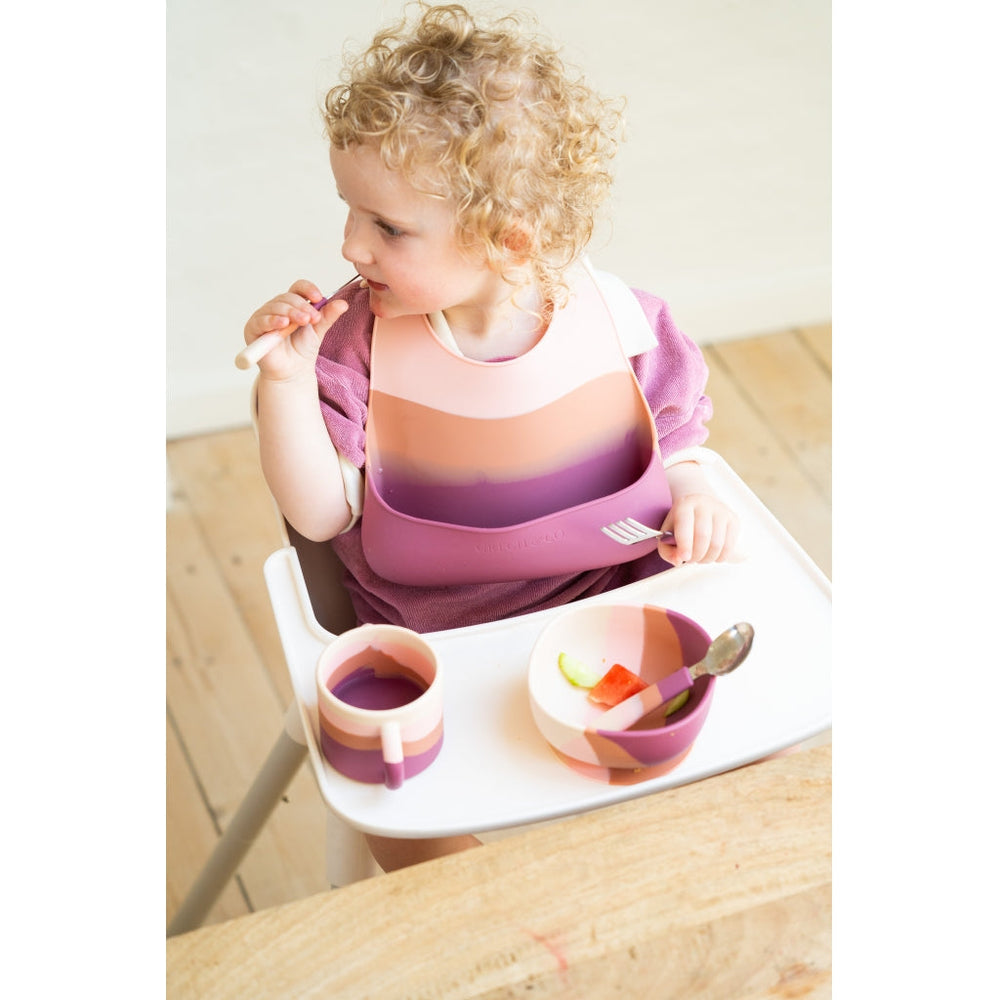 GRECH & CO. 3 Piece Cutlery Set | Color Splash Collection Tableware Mauve Rose Ombre