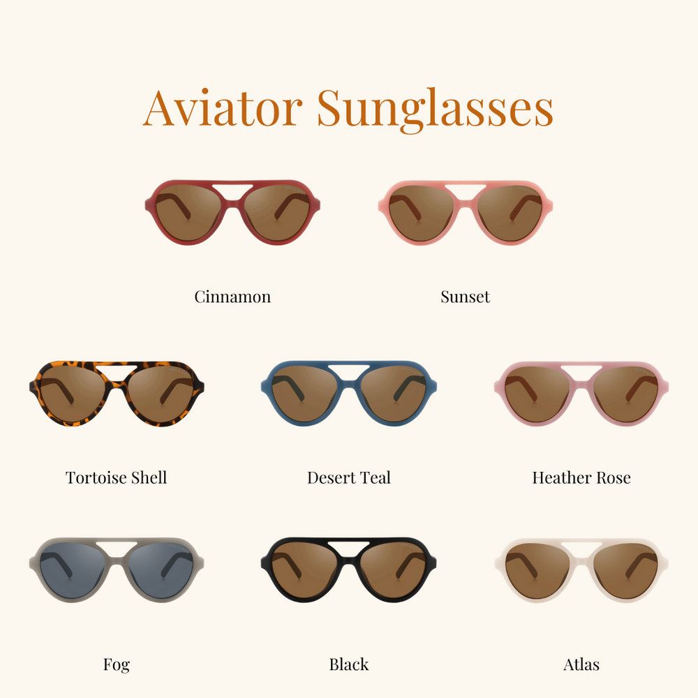 AVIATOR : SEMI-BENDABLE & POLARIZED SUNGLASSES | HEATHER ROSE | GCO2189| GCO2190 | GCO2191 | GCO2192