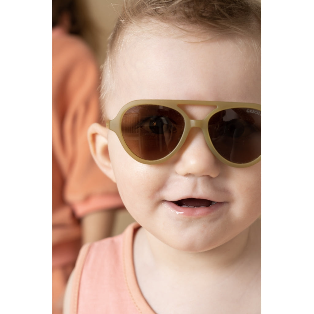 GRECH & CO. Aviator | Polarized Sunglasses | Baby Sunglasses Chartreuse