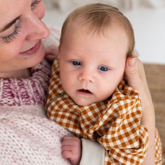 GRECH & CO. Baby Pajama Sleeper Clothing Sienna Gingham