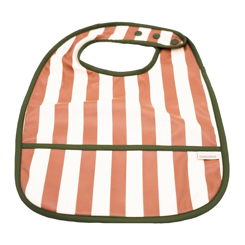GRECH & CO. Basic Bib Bib Stripes Atlas + Tierra