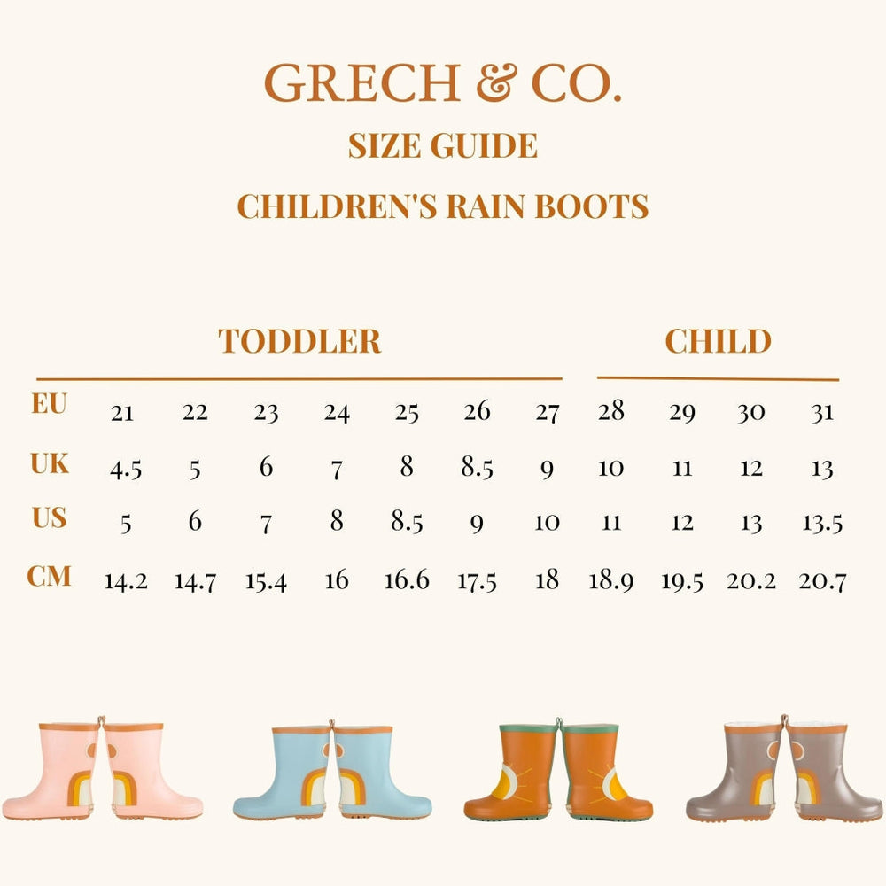 GRECH & CO. Children's Rain Boots Rain Boots Burlwood