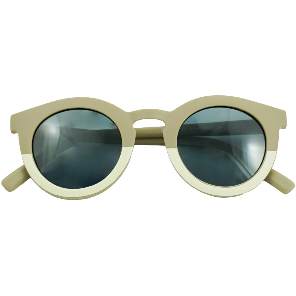 GRECH & CO. Classic: Recycled Plastic & Polarized Sunglasses - Child Sunglasses Stone+Buff