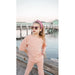 GRECH & CO. Cropped Sleeve Oversized Shirt Clothing Sunset