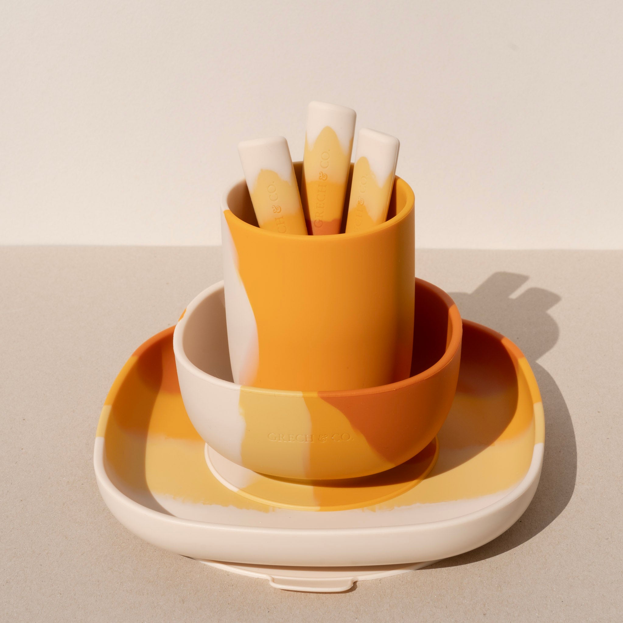 Suction Silicone Plate | Color Splash Collection - Sienna Ombre