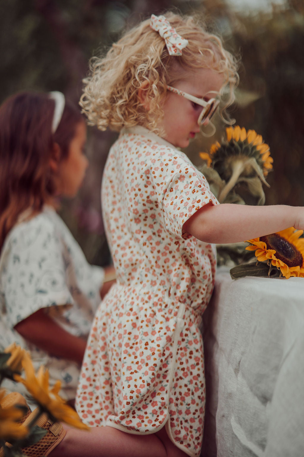 Single Bow Hair Clip | Organic | Sunset Meadow