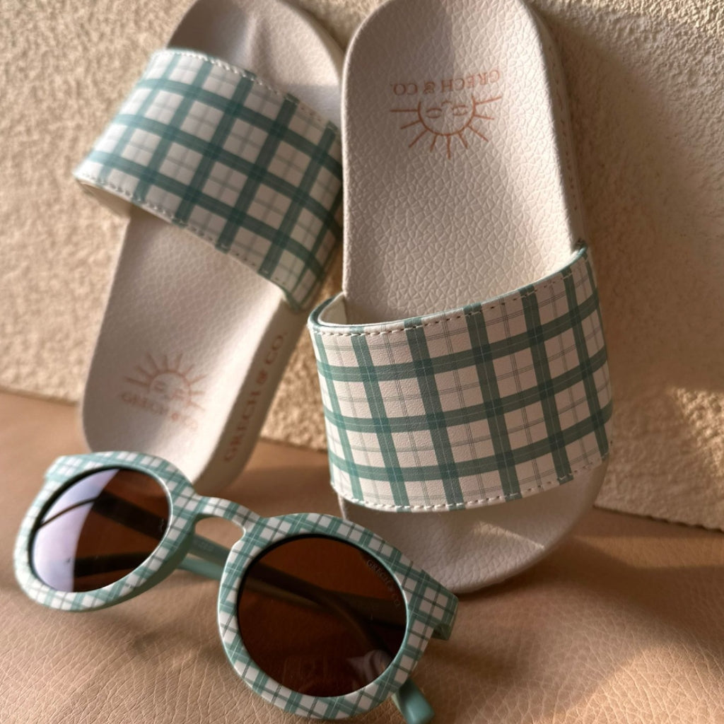 Slide Sandal | Fern Plaid