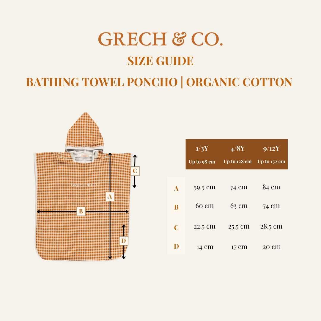 Bathing  Towel Poncho | Organic Cotton - Scandi Floral
