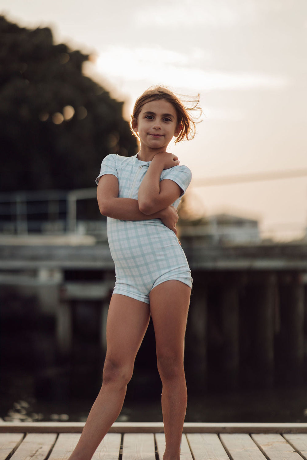 Short Sleeve Rashguard Swimsuit | Lille Cottage Club
