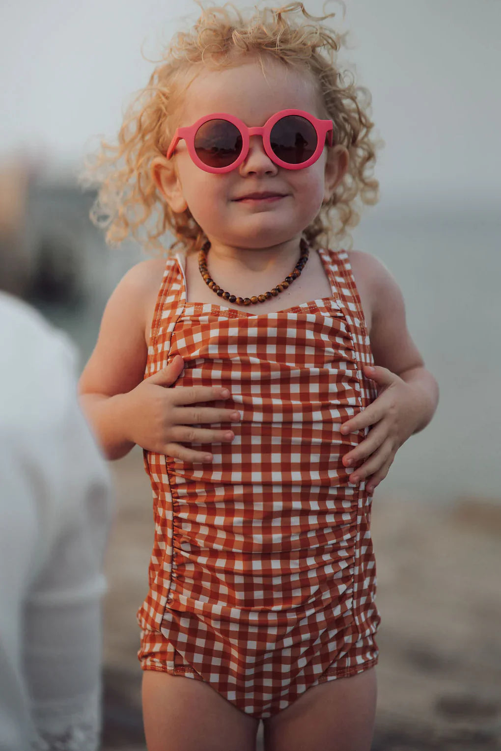 Vintage Girls 1 Piece Swimsuit | UPF + Recycled - Sienna Gingham