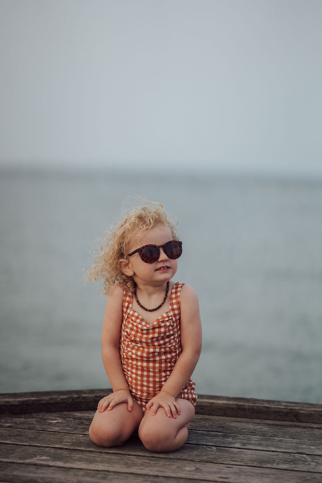 Vintage Girls 1 Piece Swimsuit | UPF + Recycled | Lille Cottage Club