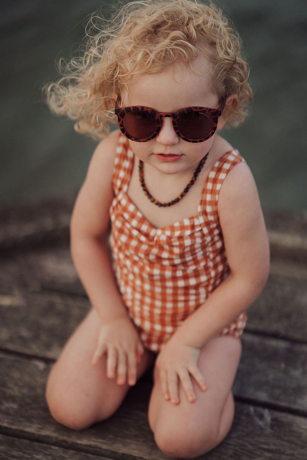 Vintage Girls 1 Piece Swimsuit | UPF + Recycled | Lille Cottage Club
