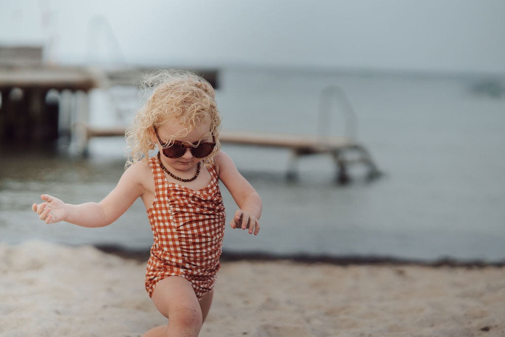 Vintage Girls 1 Piece Swimsuit | UPF + Recycled | Lille Cottage Club