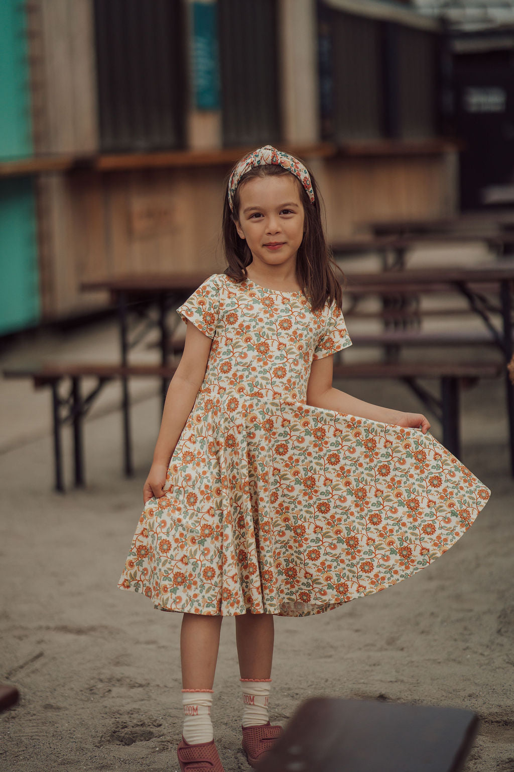 Sweetheart Twirl Dress | Organic Cotton Jersey - In Bloom