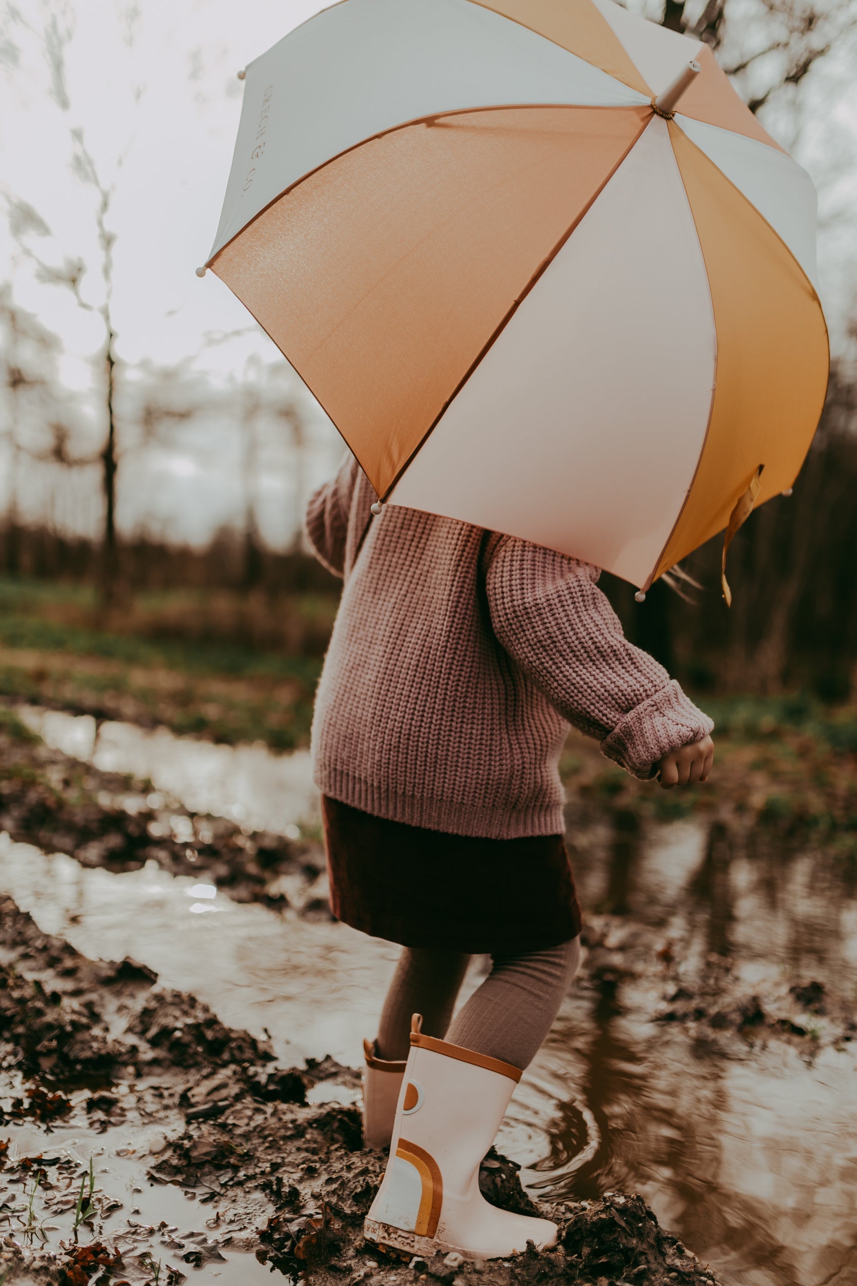 Sustainable Rain Umbrellas - Light Blue