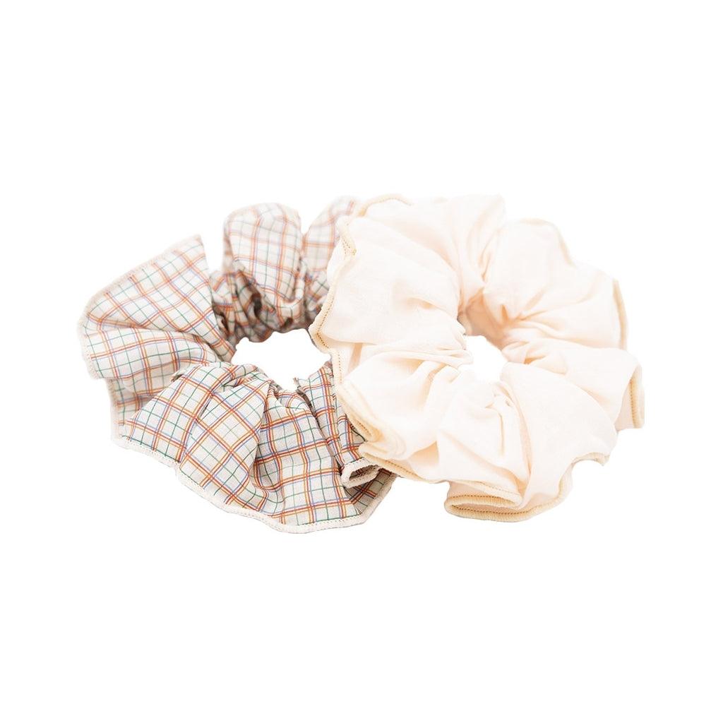 GRECH & CO. Hair Scrunchie Set of 2 Hair accessories Plaid Pattern