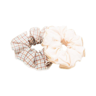 GRECH & CO. Hair Scrunchie Set of 2 Hair accessories Plaid Pattern