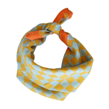 GRECH & CO. Head Scarf Hair accessories Checks  Laguna + Wheat