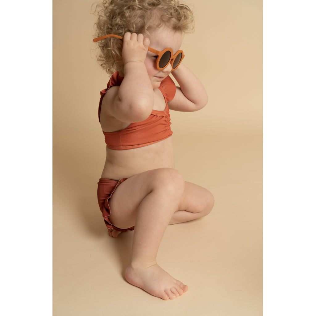 GRECH & CO. High Waist Bikini | UPF 50+ Swimsuit Recycled Clothing Melon, Sienna