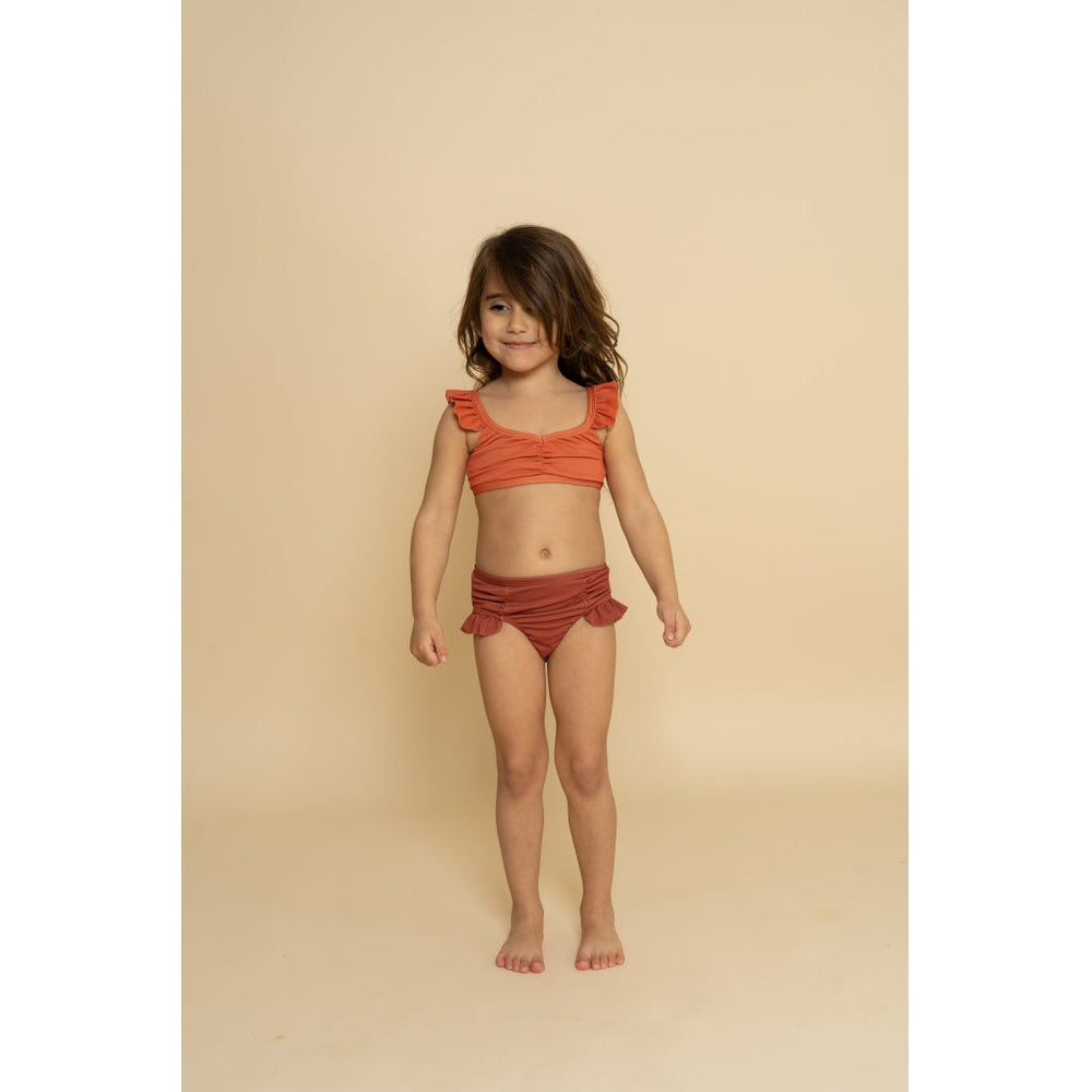 GRECH & CO. High Waist Bikini | UPF 50+ Swimsuit Recycled Clothing Melon, Sienna