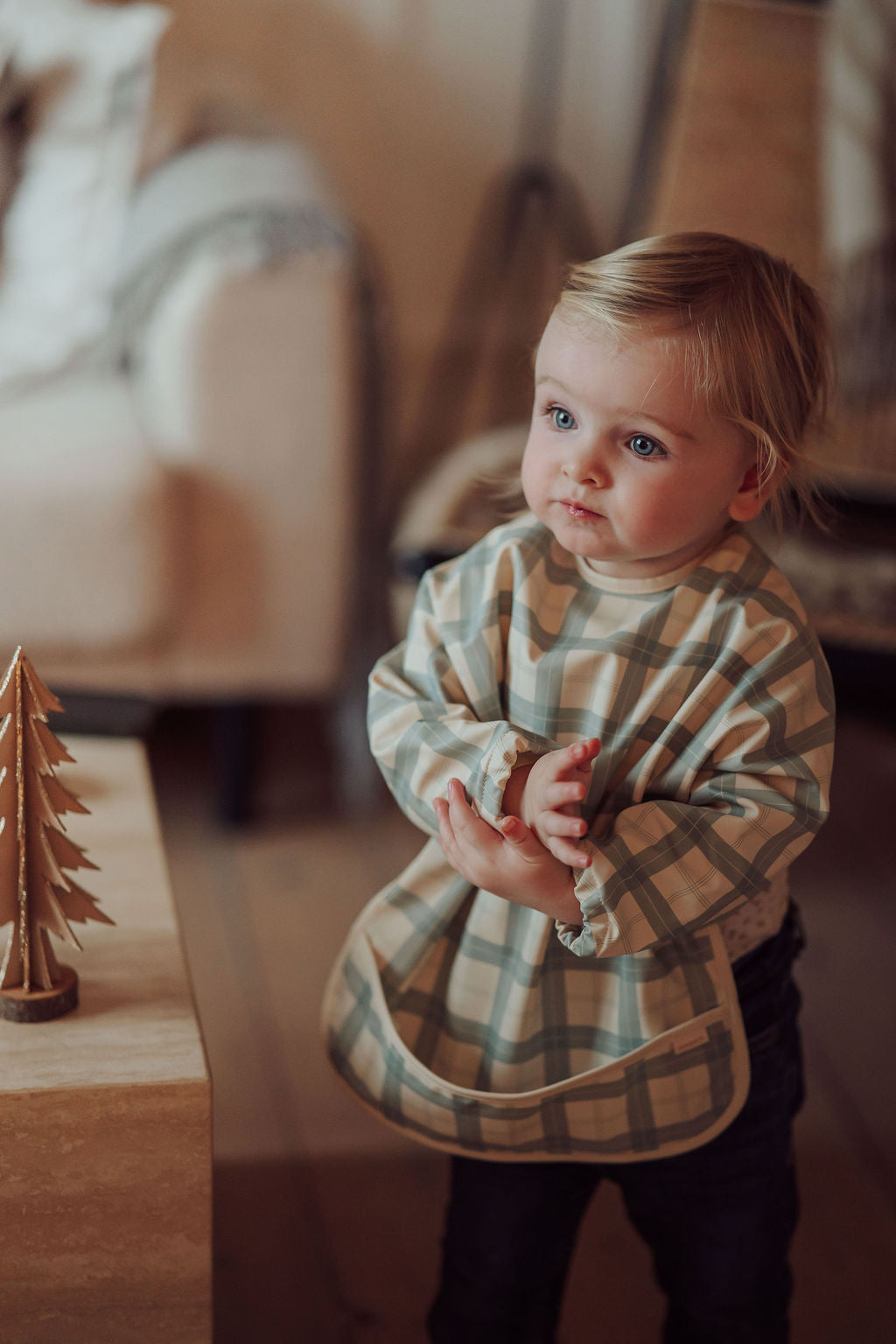 Smock Bib | Fern Plaid